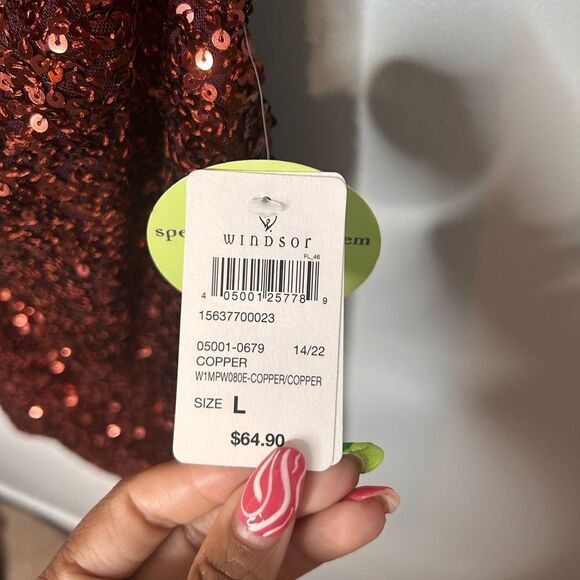 Windsor Allie Sequin Mini Dress NWT - Picture 4 of 5